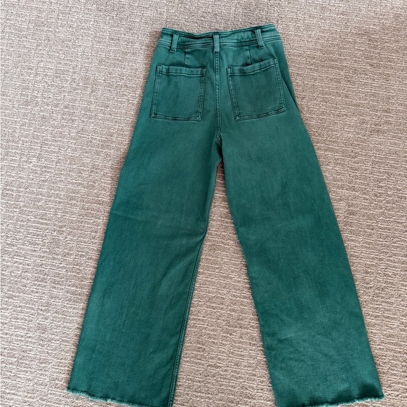 Bohme Wide Leg Green Pants Size Small - Picture 2 of 5